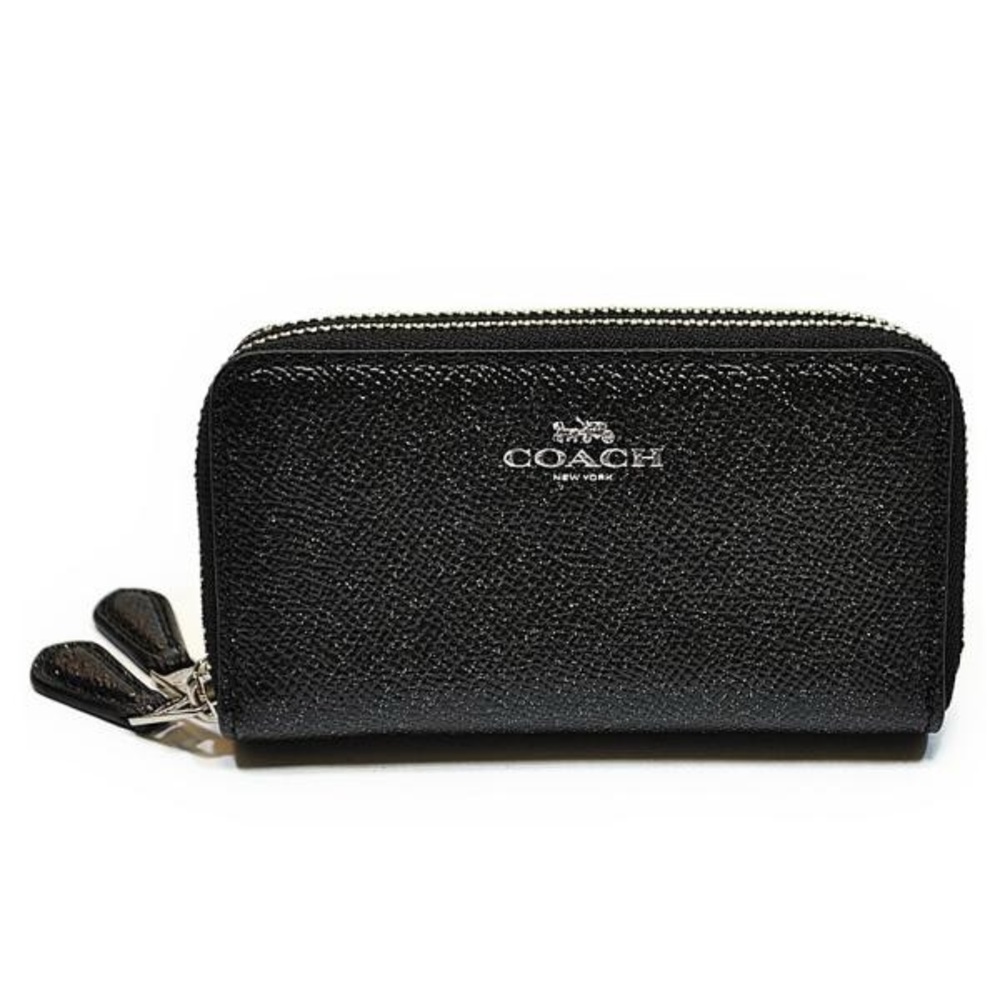 Coach Black Zipper Card Holder Wallet